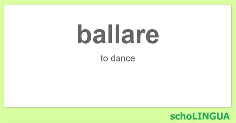 ballare conjugation